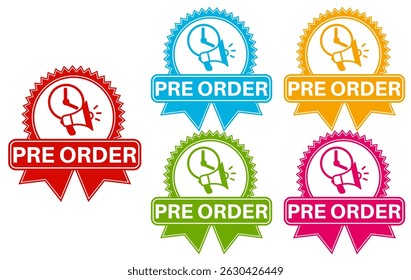 Set collections trendy colorful error icon sign. maintenance labels design template Vector illustration