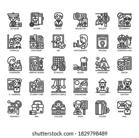 Conjunto de iconos perfectos de línea delgada y píxel para cualquier proyecto web y de aplicación. 