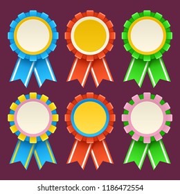 set of coloful medals