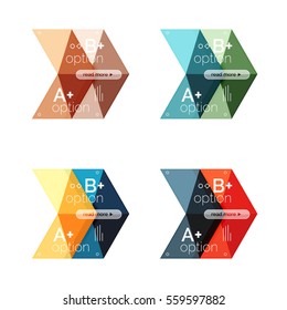 Set von farbabstrakten Pfeiloptionen Infografik-Vorlagen. Vektorhintergründe für das Workflow-Layout, Diagramm, Zahlenoptionen oder Webdesign