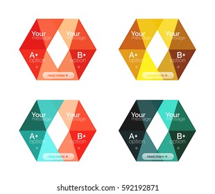 Set of color abstract arrow option infographic templates. Vector backgrounds for workflow layout, diagram, number options or web design