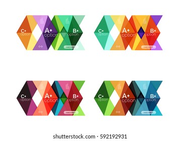 Set von farbabstrakten Pfeiloptionen Infografik-Vorlagen. Vektorhintergründe für das Workflow-Layout, Diagramm, Zahlenoptionen oder Webdesign