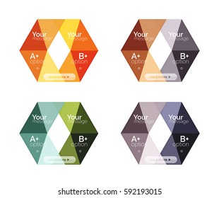 Set of color abstract arrow option infographic templates. Vector backgrounds for workflow layout, diagram, number options or web design
