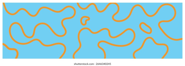 Set of color abstract banner with curvy line and motivational phrase. Background with scribble squiggle. Wave line art . Vector Illustration .