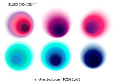 Set of color abstract color gradients. Colorful abstract gradient. Vector illustration for design, advertisement, cover, poster, print and presentation.