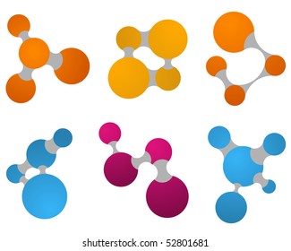 Set of color abstract symbols - vector