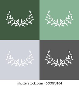 Set of color abstract tree vector logo design template for your design.