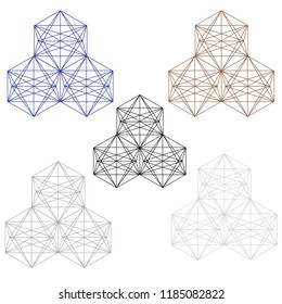 A set of color abstract vector geometric shapes