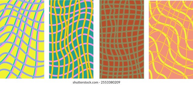 set of color abstract vertical backgrounds for stories in vector. Template for advertising banner printing posts text posters covers