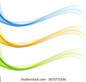 Conjunto de elementos de diseño de onda abstracta de color