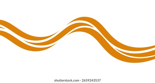 Conjunto de elemento de diseño de onda abstracta de color