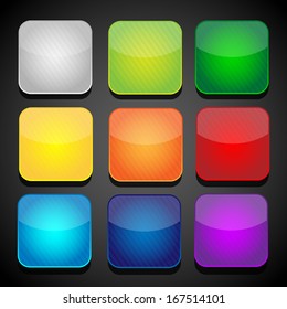 Set of color apps icons - background