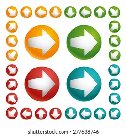 set of color arrow ball