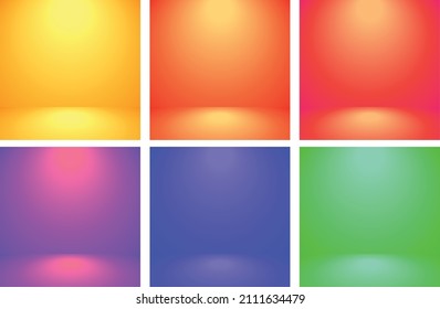 Set Of Color Background Limbo Backdrop. Colorful.