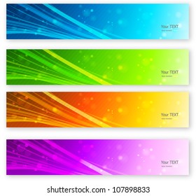 Set of color banner
