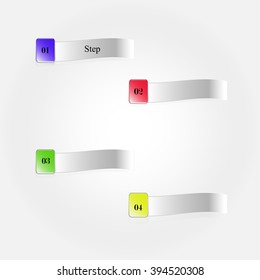 set of color banners