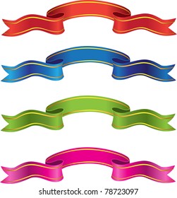 Set of color banners