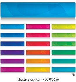 Conjunto de banners de color, botones