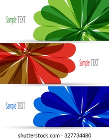 Set of color banners. Vector illustration