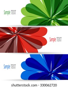 Set of color banners. Vector illustration