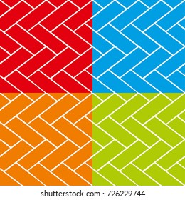 set of color blocks patterns