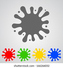 Set of color blots on a white background, template design element, Vector illustration