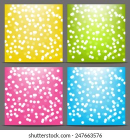 Set of color bokeh backgrounds