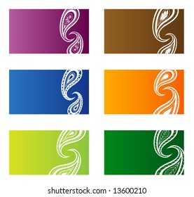 Set of color business cards templates