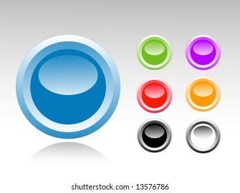Set of color buttons