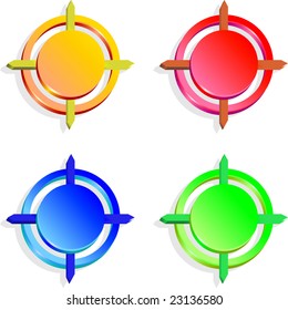 Set of Color buttons