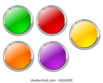 Set of color buttons