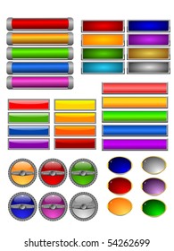 Set of color buttons