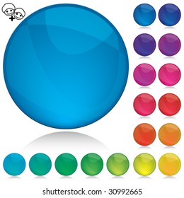 Conjunto de botones de color, banners