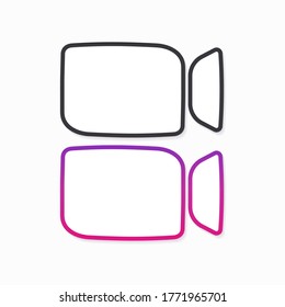 Un conjunto de cámaras de color aisladas en un fondo blanco