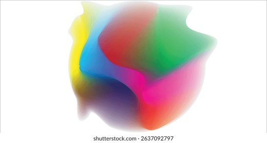 Set color circle gradient noise gradation. Abstract colorful watercolor blur mesh shape on white background. Gradient aura, grain neon blob with noise effect vector illustration.