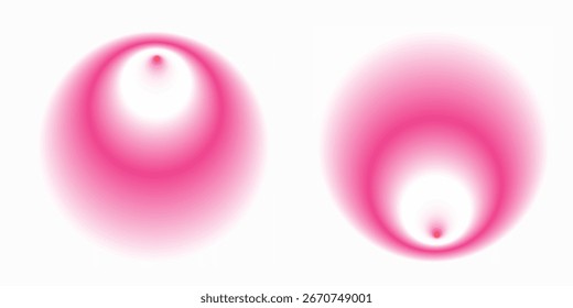 Set color circle gradient noise gradation. Abstract colorful watercolor blur mesh shape on white background. Gradient aura, grain neon blob with noise effect vector illustration.