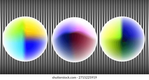 Establezca la gradación del ruido del gradiente del círculo de color. Abstractas malla de desenfoque de acuarela colorida sobre fondo transparente aislado. Forma de círculo png.