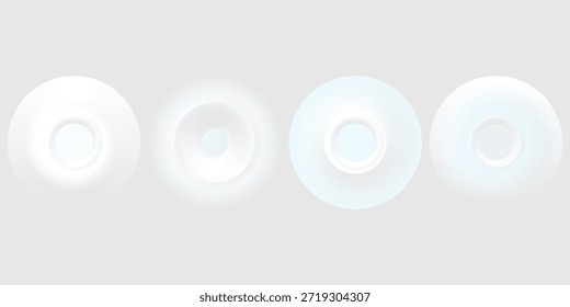 Establezca la gradación del ruido del gradiente del círculo de color. Abstractas malla de desenfoque de acuarela colorida sobre fondo transparente aislado.