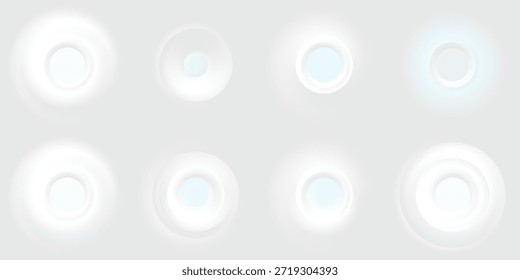 Establezca la gradación del ruido del gradiente del círculo de color. Abstractas malla de desenfoque de acuarela colorida sobre fondo transparente aislado.