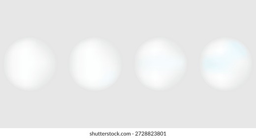 Definir a gradação de ruído de gradiente do círculo de cores. Abstrato colorido aquarela borrar malha em fundo transparente isolado.