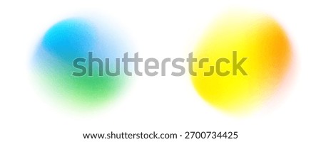 Set color circle gradient noise gradation. Abstract colorful watercolor blur mesh on isolated transparent background