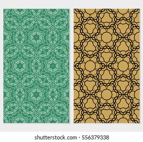 set of color decorative floral ornament. modern pattern. seamless vector illustration. for interior design, textile, wallpaper
