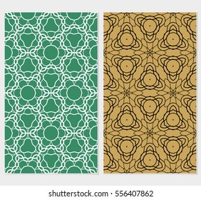 set of color decorative floral ornament. modern pattern. seamless vector illustration. for interior design, textile, wallpaper
