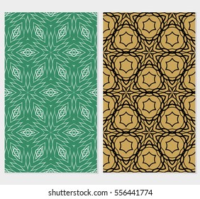 set of color decorative floral ornament. modern pattern. seamless vector illustration. for interior design, textile, wallpaper