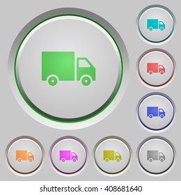 Set of color delivery sunk push buttons.