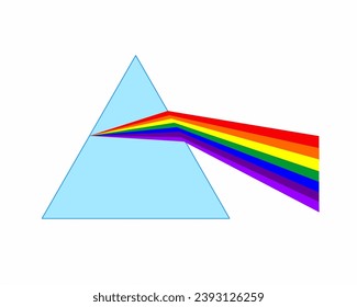 Farbstreuung durch Prism Produzieren Regenbogen Optik, Vektorgrafik