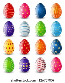 Set of color Easter eggs