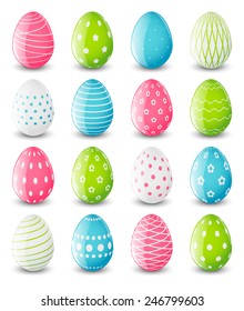 Set of color Easter eggs