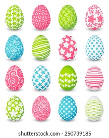 Set of color Easter eggs