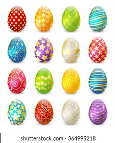 Set of color Easter eggs